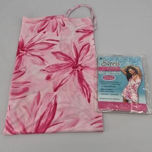 Ultimate Beach Dress By Saress Pink/White Colors One Piece Medium 8-10 NWT
